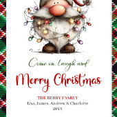 Elegant Funny Santa Classic Christmas Gift Bag Medium Cadeauzakje