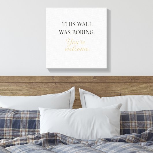Elegant Funny Wall Canvas – Minimal Decor Art Afdruk (Insitu (Slaapkamer))
