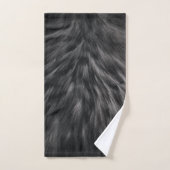 Elegant Fur Pattern Black Silver Grey Animal Hair Bad Handdoek (Handdoek)