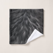 Elegant Fur Pattern Black Silver Grey Animal Hair Bad Handdoek (Wasdoekje)