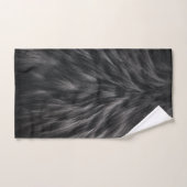 Elegant Fur Pattern Black Silver Grey Animal Hair Bad Handdoek (Handdoek)