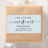 Elegant Future MR and MRS Script Modern Light Blue Etiket (Insitu)