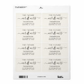 Elegant Future MR en MRS. Script Modern Ivory Etiket (Full Sheet)