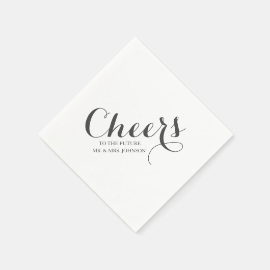 Elegant Future Mr & Mrs Simple Wedding Servet (Hoek)
