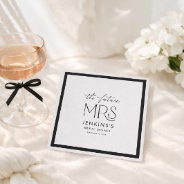 Elegant Future Mrs Bridal Shower Paper Napkins Servet