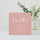 Elegant Future Mrs Pink Bridal Shower Uitnodiging (Staand voorkant)