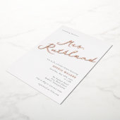 Elegant Future Mrs Vrijgezellenfeest Roos Gold Foi Folie Uitnodiging (Gedraaid)