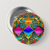 Elegant futuristisch Frans herenhuis interieur Ronde Button 7,6 Cm (Voorkant /achterkant)