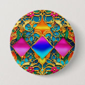 Elegant futuristisch Frans herenhuis interieur Ronde Button 7,6 Cm (Voorkant)