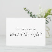 Elegant, ga je me langs de aisle kaart? kaart (Staand voorkant)