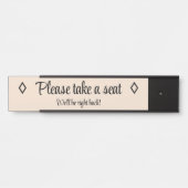 Elegant: "Ga zitten.." Deurbordje (Voorkant)