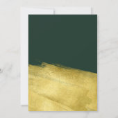 Elegant GALA Bedrijf Gouden Borstel Smaragd Kaart (Achterkant)