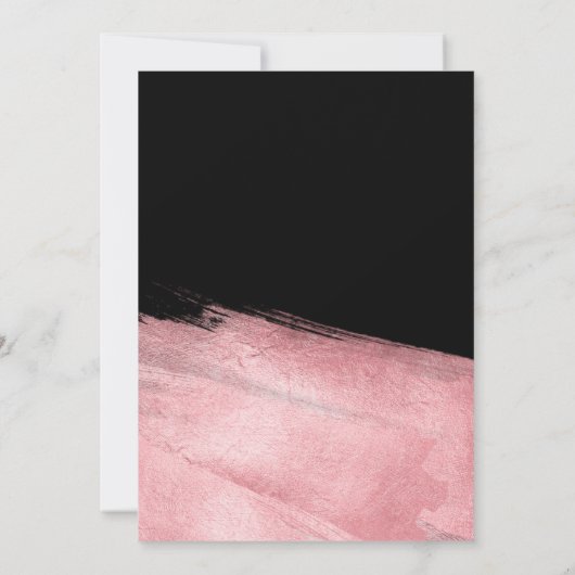 Elegant GALA Bedrijf Roos Gouden Borstel Zwart Kaart (Achterkant)