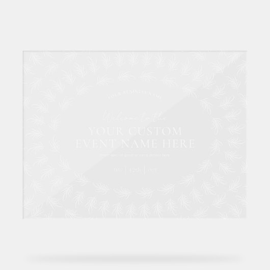 Elegant Gala Business Transparant Acryl Teken Acryl Bord (Voorkant)