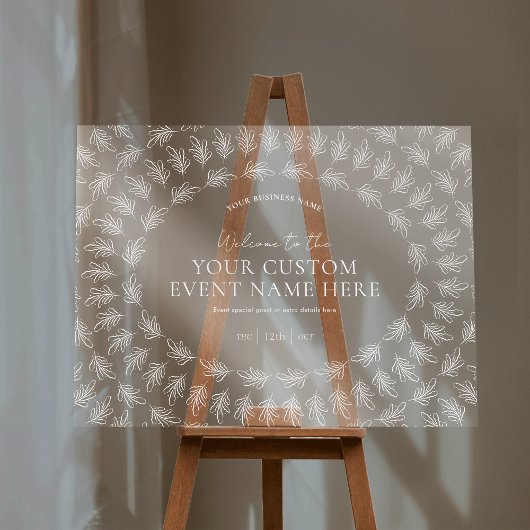 Elegant Gala Business Transparant Acryl Teken Bord