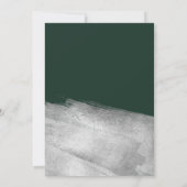 Elegant GALA Company Zilveren Borstel Smaragd Kaart (Achterkant)