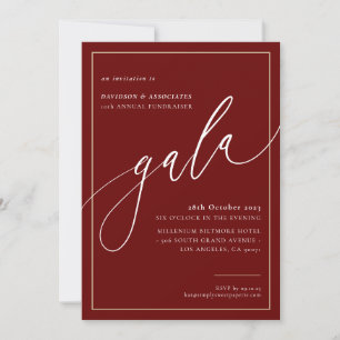ELEGANT GALA kalligrafie stijlvolle formele kastan Kaart