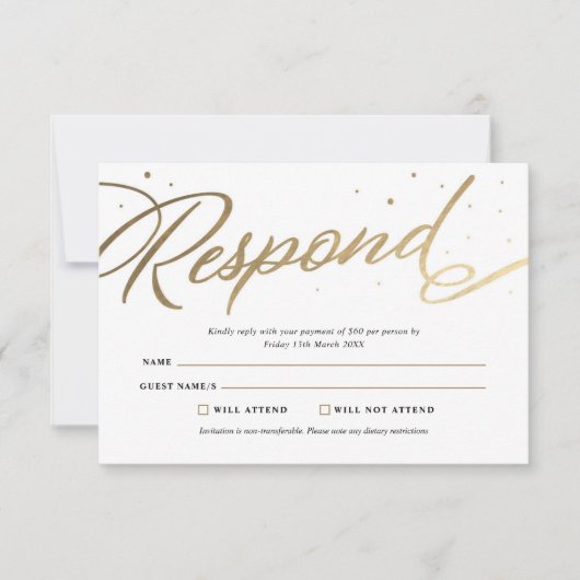 Elegant Gala RSVP (Voorkant)