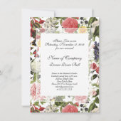 Elegant galadiner met botanische tuin kaart (Voorkant)