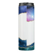 Elegant Galaxy Blue Aqua Agate Geode Thermosbeker (Achterkant)