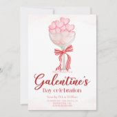 Elegant Galentine's Day Invitation Kaart (Voorkant)