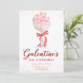 Elegant Galentine's Day Invitation Kaart (Staand voorkant)
