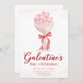 Elegant Galentine's Day Invitation Kaart (Voorkant / Achterkant)