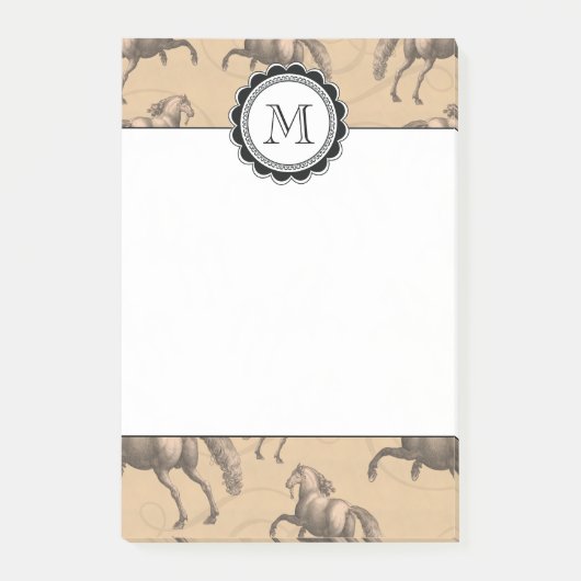 Elegant Galloping Spanish Horse Post-it® Notes (Voorkant)