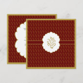 Elegant Ganesh gold and red Indian bruiloft Kaart (Voorkant / Achterkant)