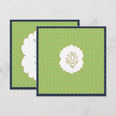 Elegant Ganesh gold en green Indian bruiloft Kaart (Voorkant / Achterkant)