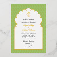 Elegant Ganesh Indische bruiloft Mint groen en gou