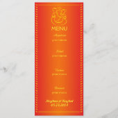 Elegant Ganesh | Indische Oranje kaart voor bruilo (Voorkant)