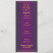 Elegant Ganesh | Indische Paarse kaart voor bruilo (Voorkant)