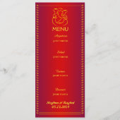 Elegant Ganesh | Indische Weddenroodkaart Menu (Voorkant)
