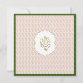 Elegant Ganesh Pastel kleuren Indische bruiloft Kaart (Voorkant)