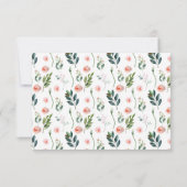 Elegant Garden Botanical Bedankt Notitiekaartje (Achterkant)