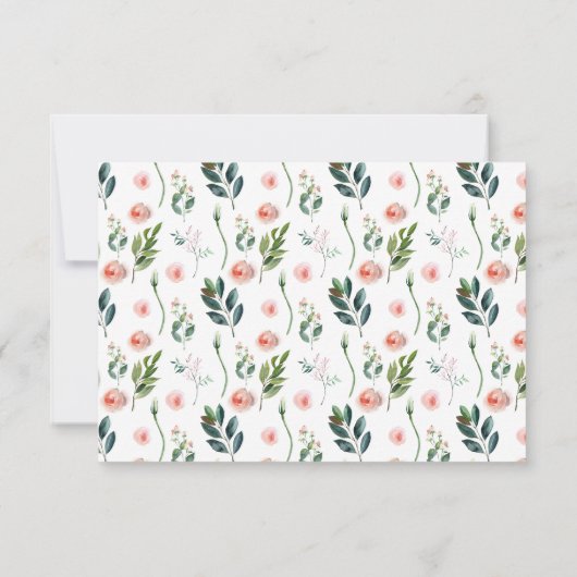 Elegant Garden Botanical Bedankt Notitiekaartje (Achterkant)