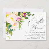 Elegant Garden Floral Easter Brunch Uitnodiging (Voorkant)