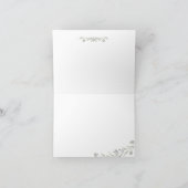 Elegant garden floral rustic wedding thank you bedankkaart (Binnen)