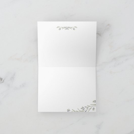 Elegant garden floral rustic wedding thank you bedankkaart (Binnen)