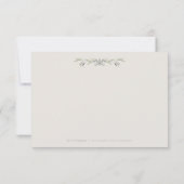 Elegant garden floral rustic wedding thank you bedankkaart (Achterkant)