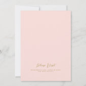 ELEGANT GARDEN FLORALS BLUSH ROOS GREENERY WEDDING KAART (Achterkant)