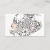 Elegant Garden Flowers Botanische Flowers Visitekaartje (Achterkant)