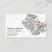 Elegant Garden Flowers Botanische Flowers Visitekaartje (Voorkant)