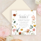 Elegant Garden Flowers Brunch & Bubble Shower Kaart