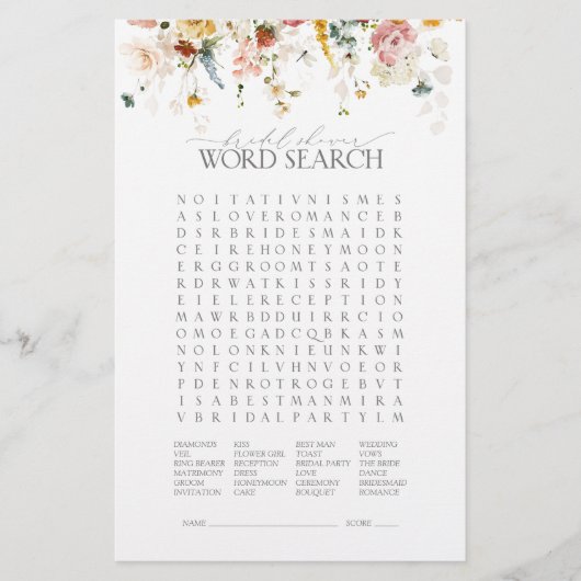 Elegant Garden Flowers Floral Vrijgezellenfeest Ga (Voorkant)