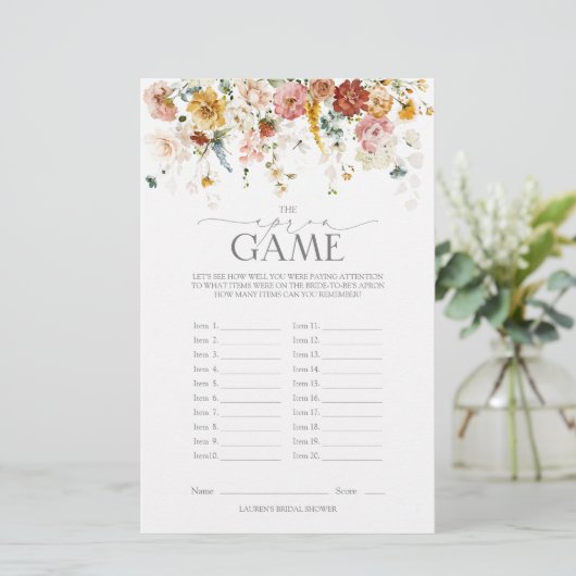 Elegant Garden Flowers Floral Vrijgezellenfeest Ga (Staand voorkant)