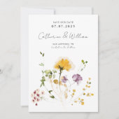 Elegant Garden Flowers Save The Date (Voorkant)