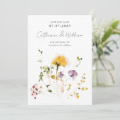 Elegant Garden Flowers Save The Date (Staand voorkant)