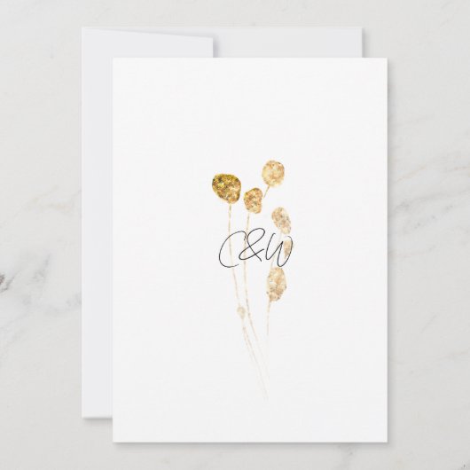 Elegant Garden Flowers Save The Date (Achterkant)